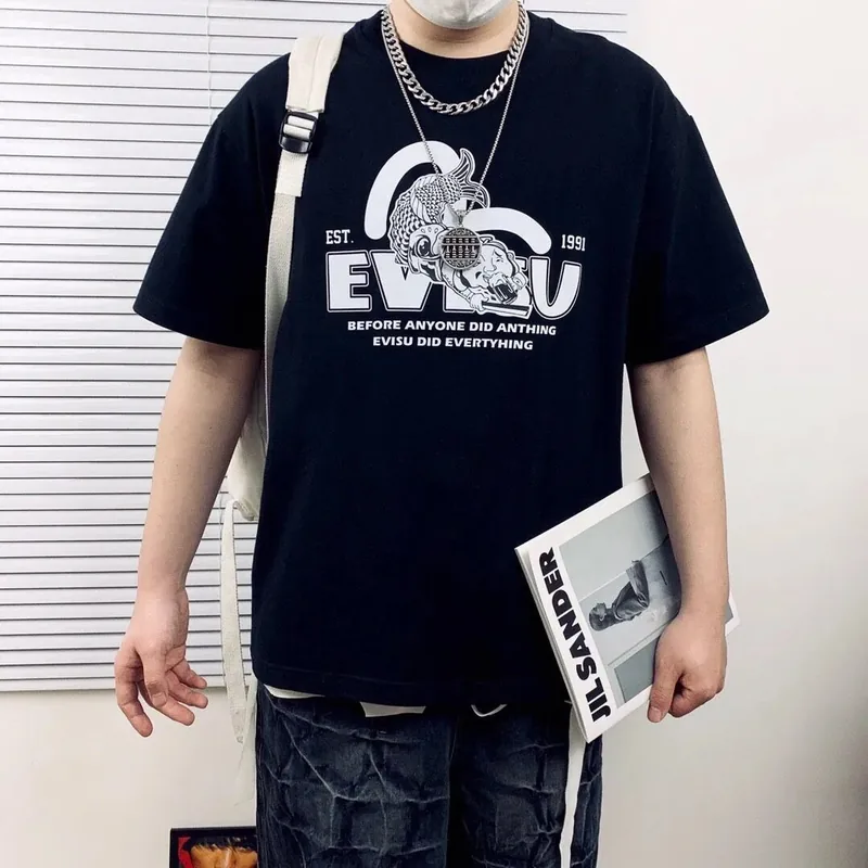Evisu Black T-Shirt Women Ver.Q