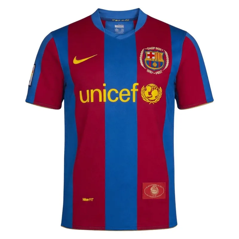Barcelona 2007/08 FC Retro Home Jersey
