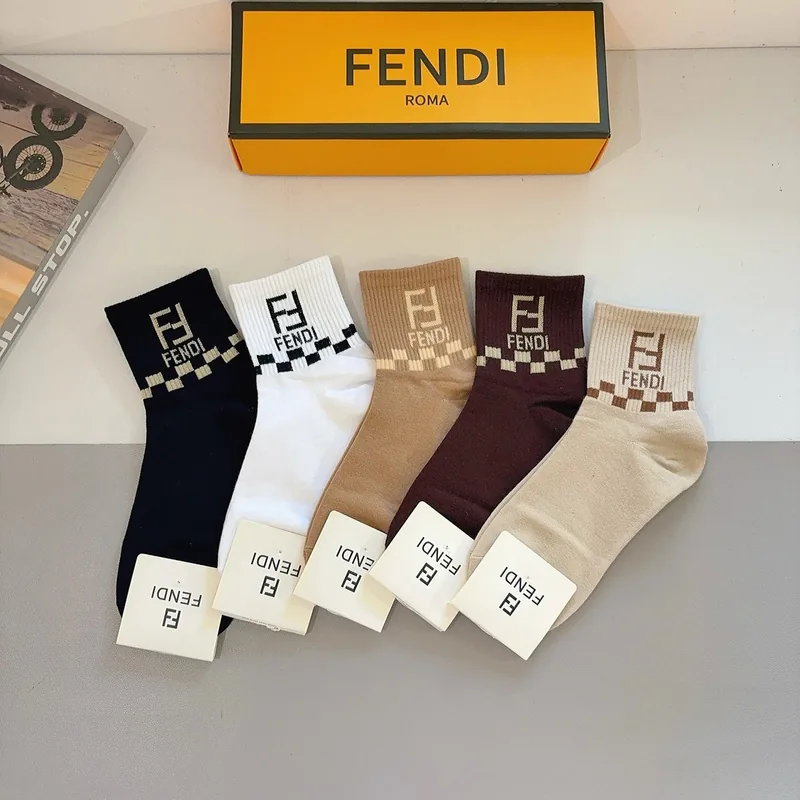 Fendi Crew Cotton Socks Ver.A