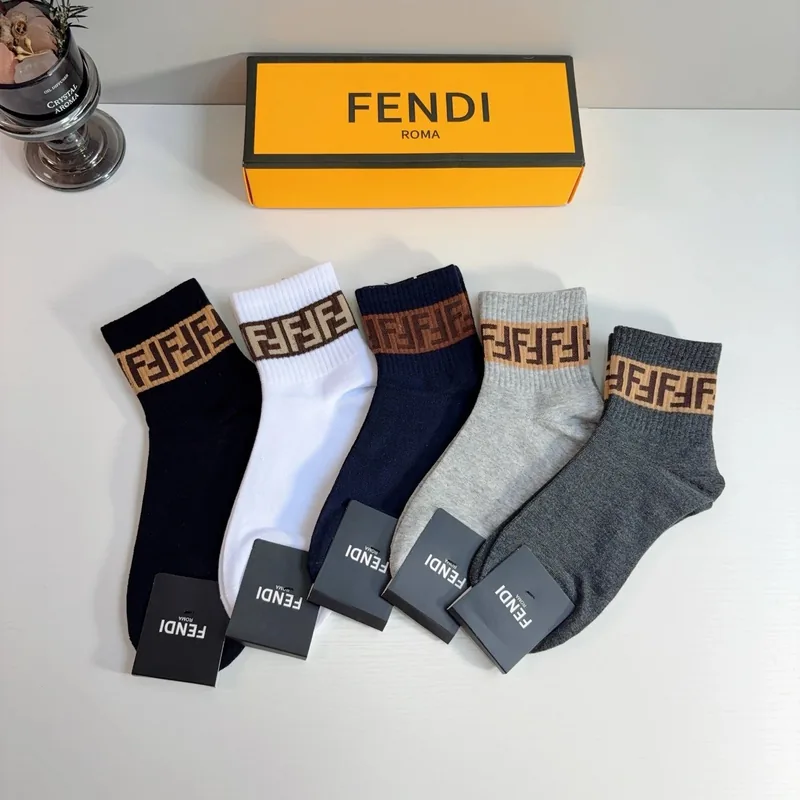 Fendi Crew Cotton Socks Ver.B