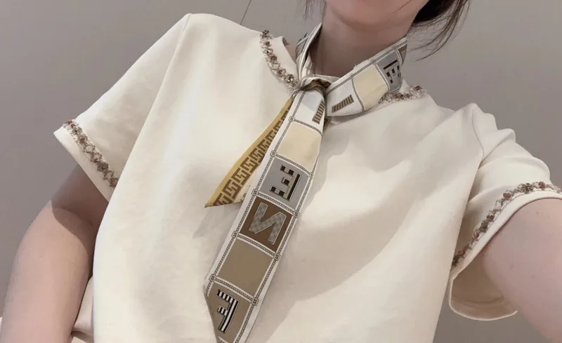Fendi Silk Hair Ribbon