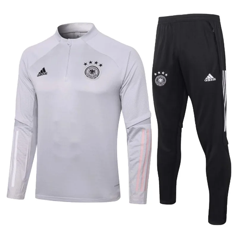 Germany 2020 1 4 Zip Tracksuit Gray