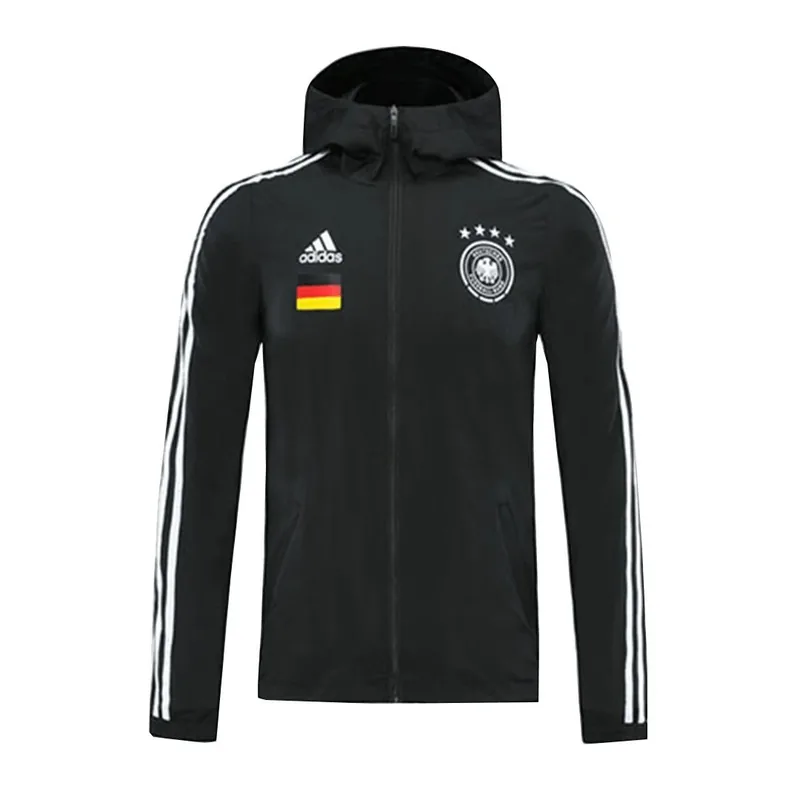 Germany 2020 Hoodie Windbreaker Jacket Black