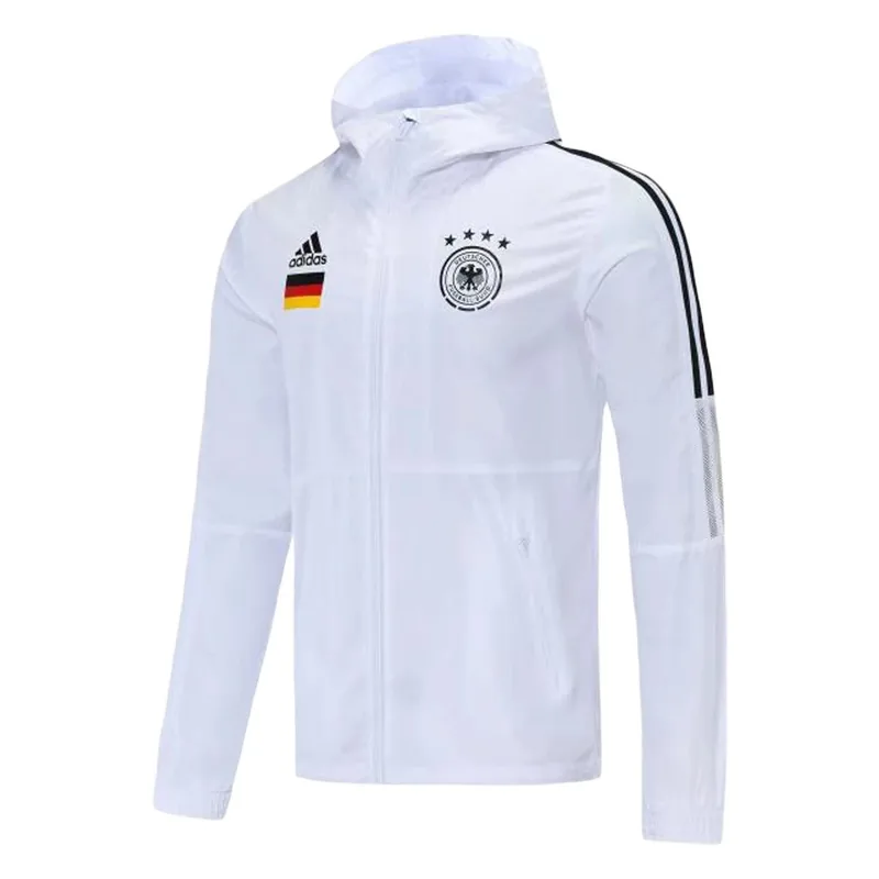 Germany 2021 Hoodie Windbreaker Jacket 22 White
