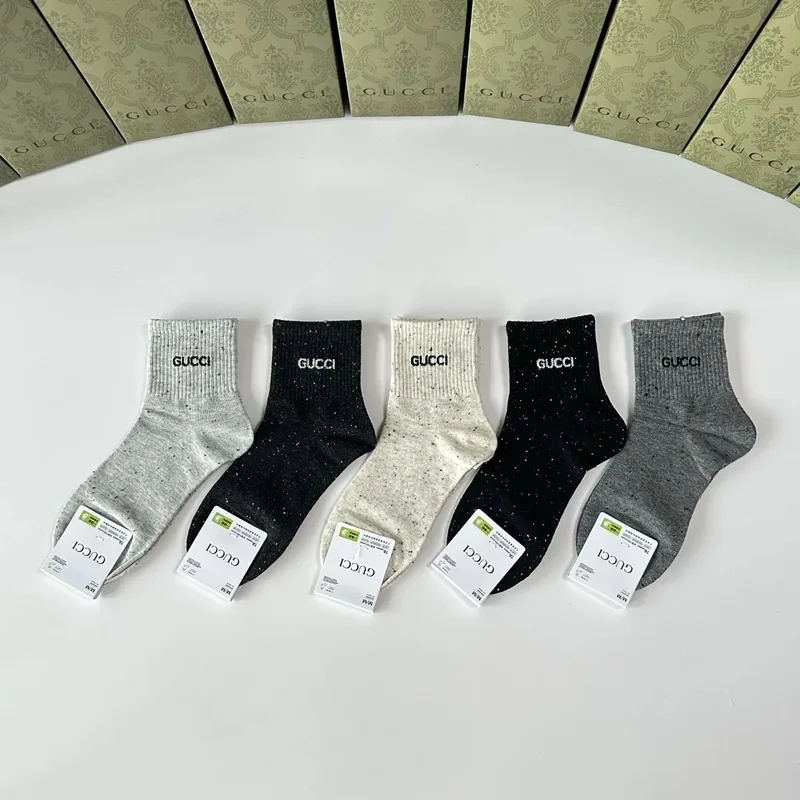 Gucci Crew Socks 5-Pair Box