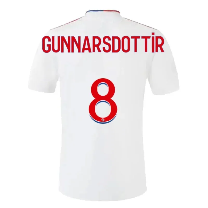 Lyon Gunnarsdottir 8 Olympique Lyonnais 21/22 Home Jersey
