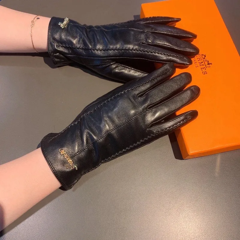 Hermes Lambskin Cashmere Gloves Ver.C