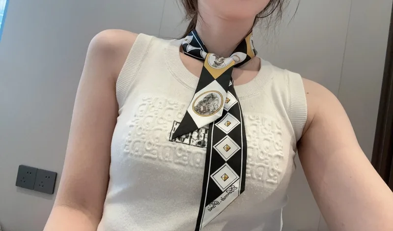 Hermes Silk Hair Ribbon Ver.F