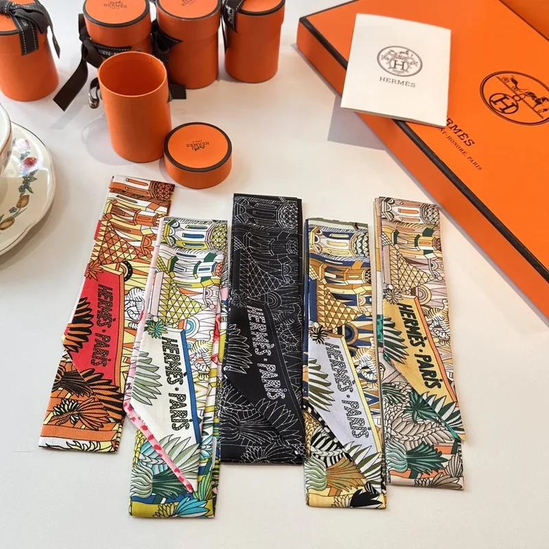 Hermes Silk Hair Ribbon Ver.K