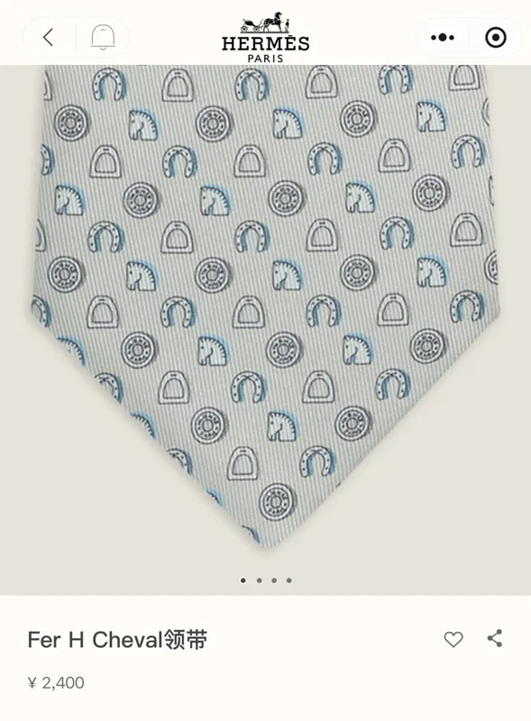 Hermes Silk Tie Ver.H