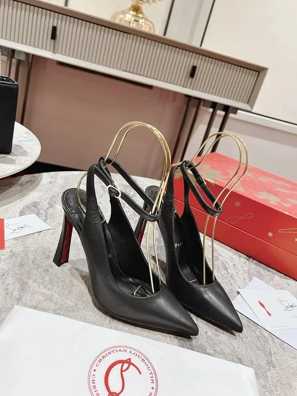 Christian Louboutin Black Leather Heels