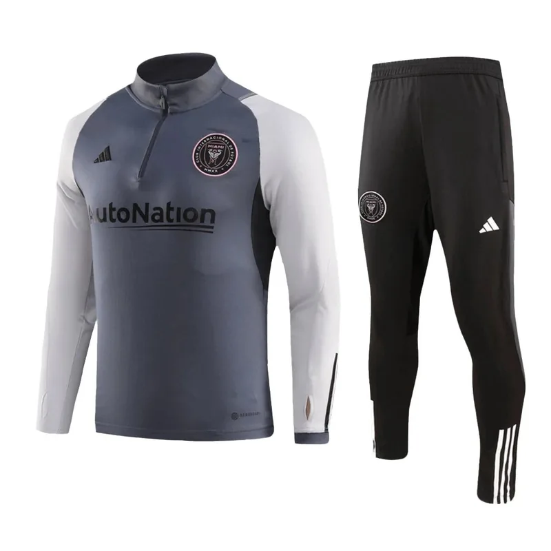 Inter Miami CF 1 4 Zip Tracksuit 2023 24 Kids Gray — photo 1