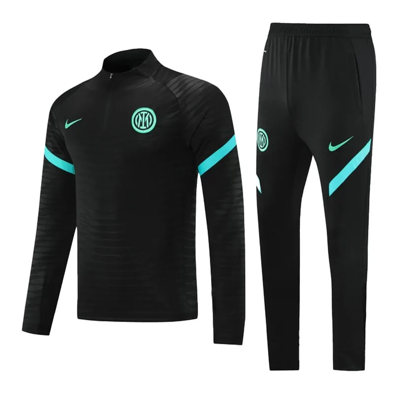 Inter Milan 1 4 Zip Tracksuit 2021 22 Black — photo 1