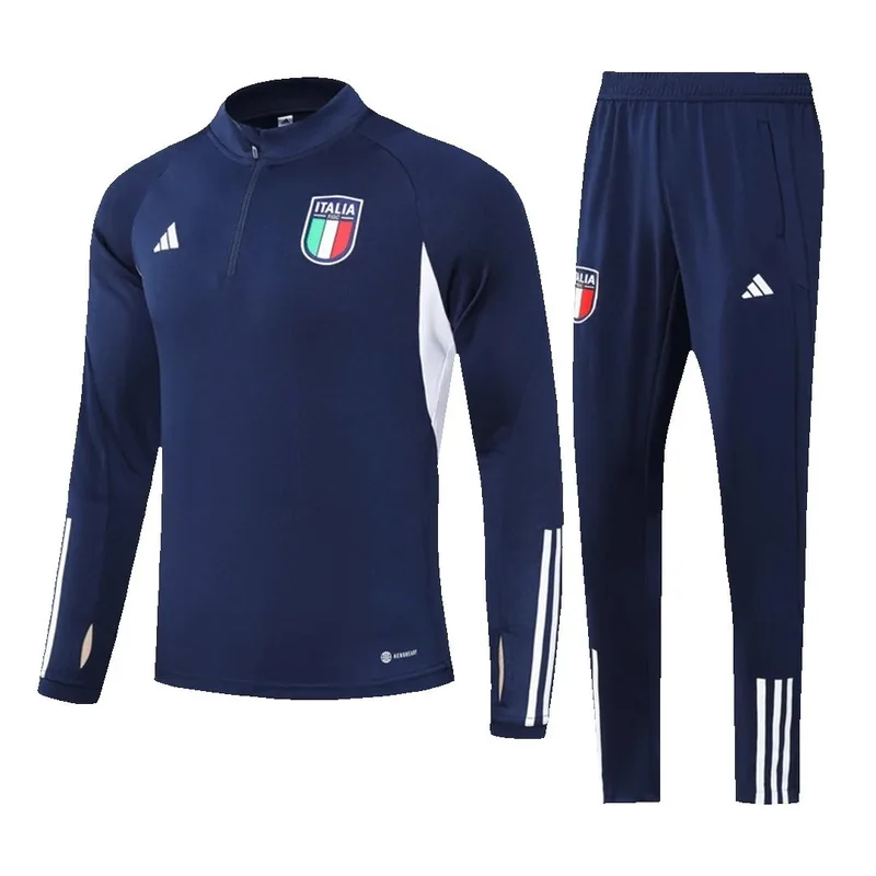Italy 1 4 Zip Tracksuit 2023 Navy