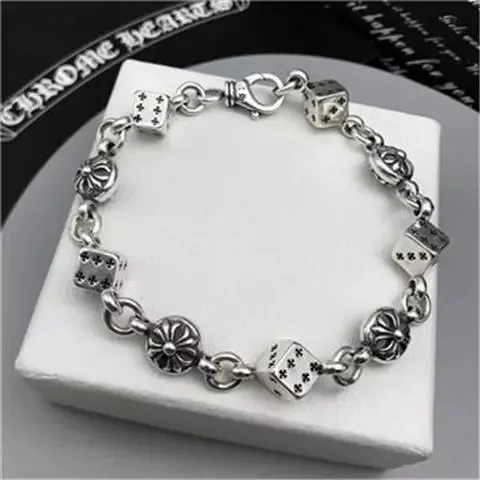 Chrome Hearts Silver Chain Bracelet