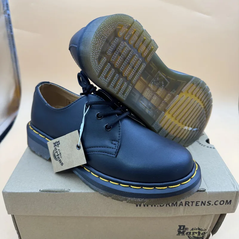 Dr. Martens Black Leather Lace-Up Shoes