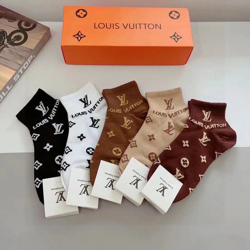 Louis Vuitton Crew Cotton Socks Ver.A