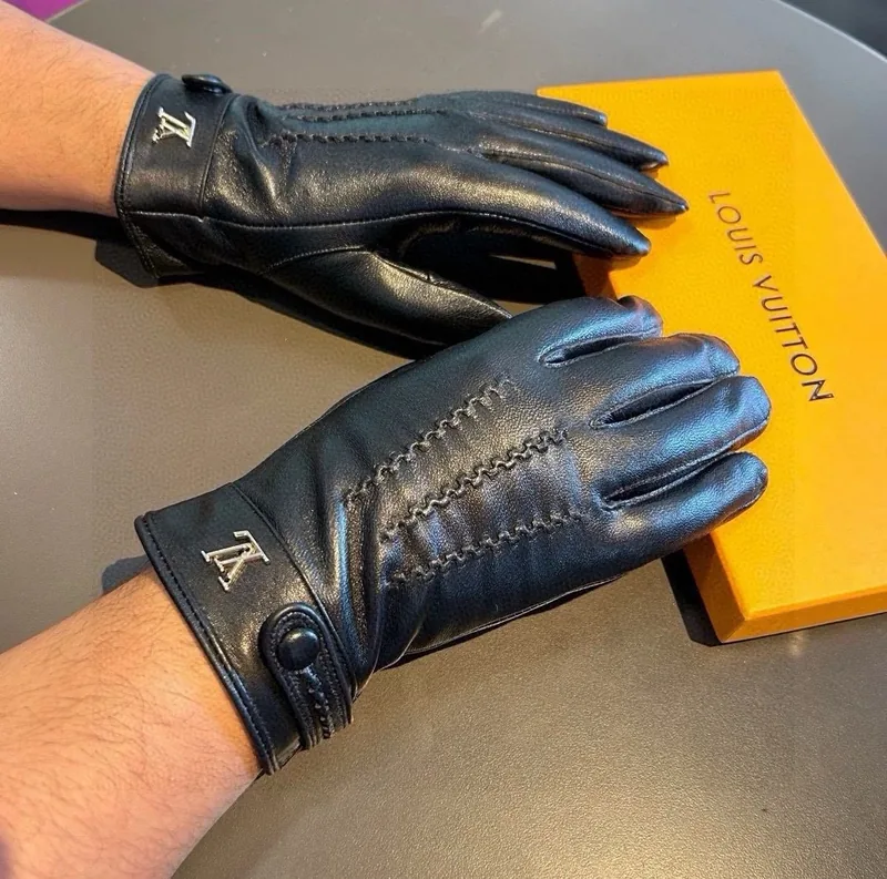 Louis Vuitton Lambskin Cashmere Gloves Ver.A