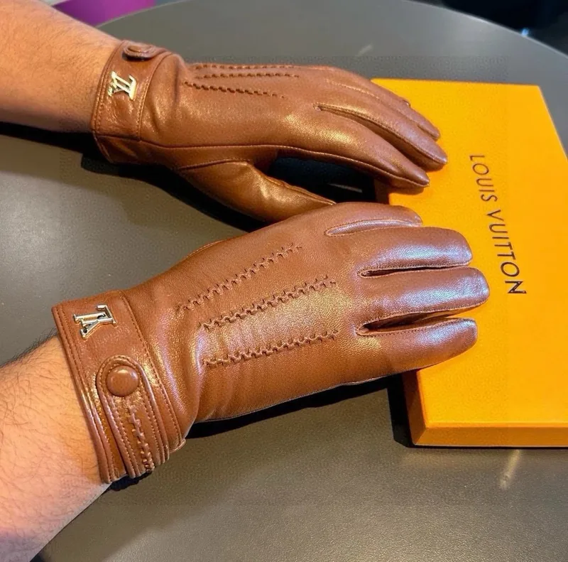 Louis Vuitton Lambskin Cashmere Gloves Ver.B