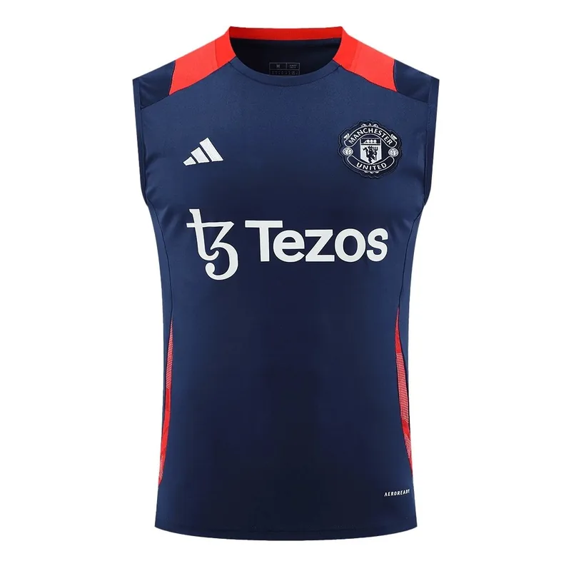 Manchester United 2024 Pre Match Sleeveless Top 25 Navy Jersey