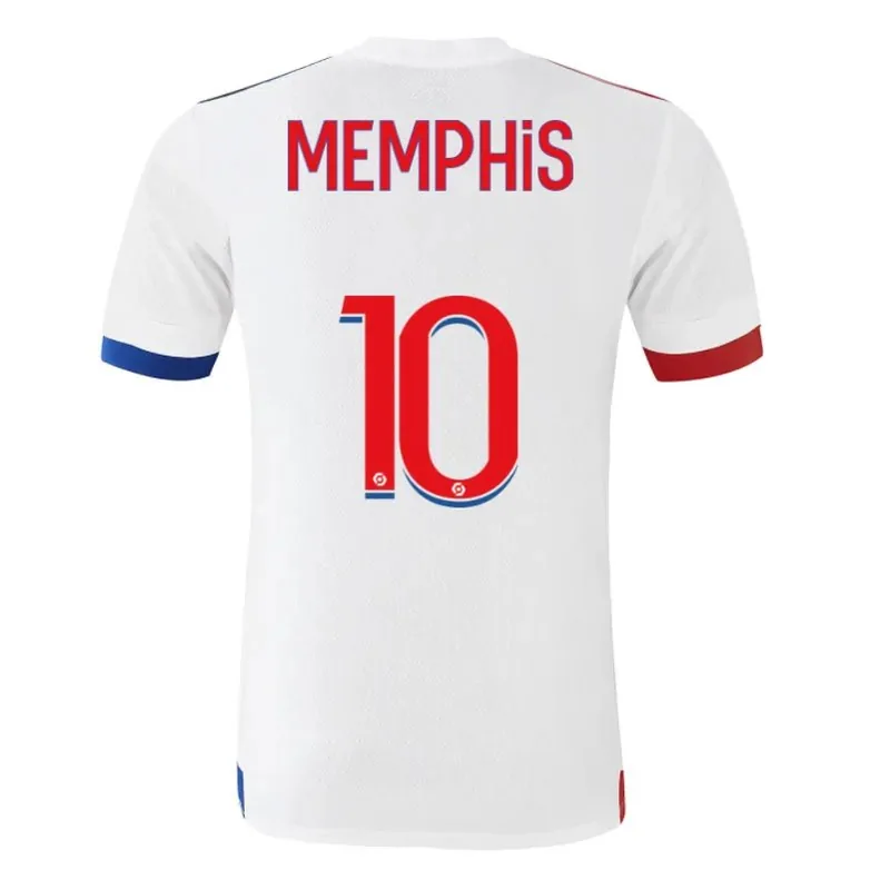 Lyon Memphis 10 Olympique Lyonnais 20/21 Home Jersey
