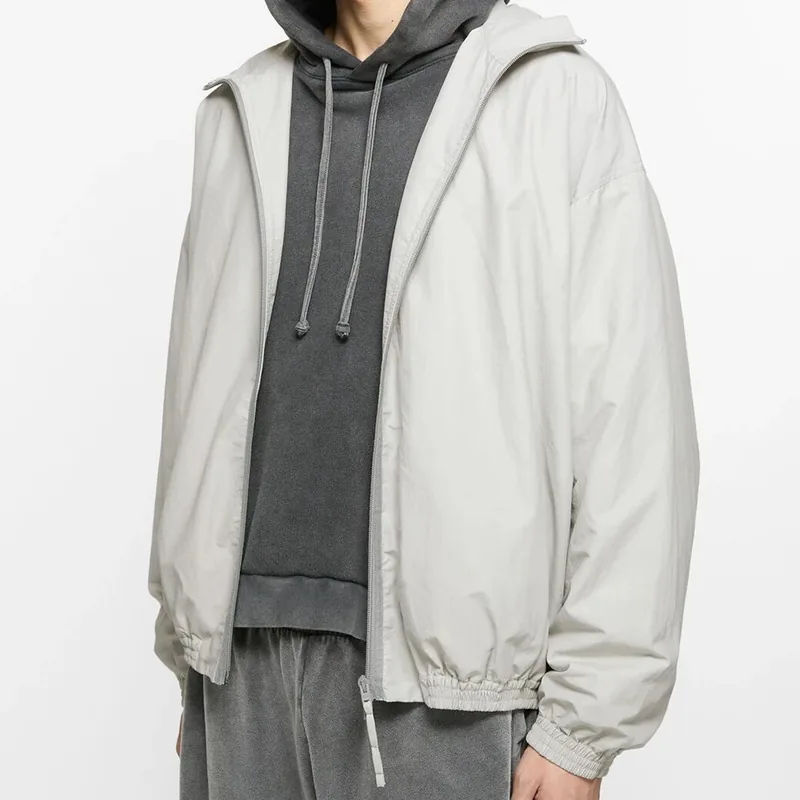 Men's and women's fashion zipper jacket with stand collar
