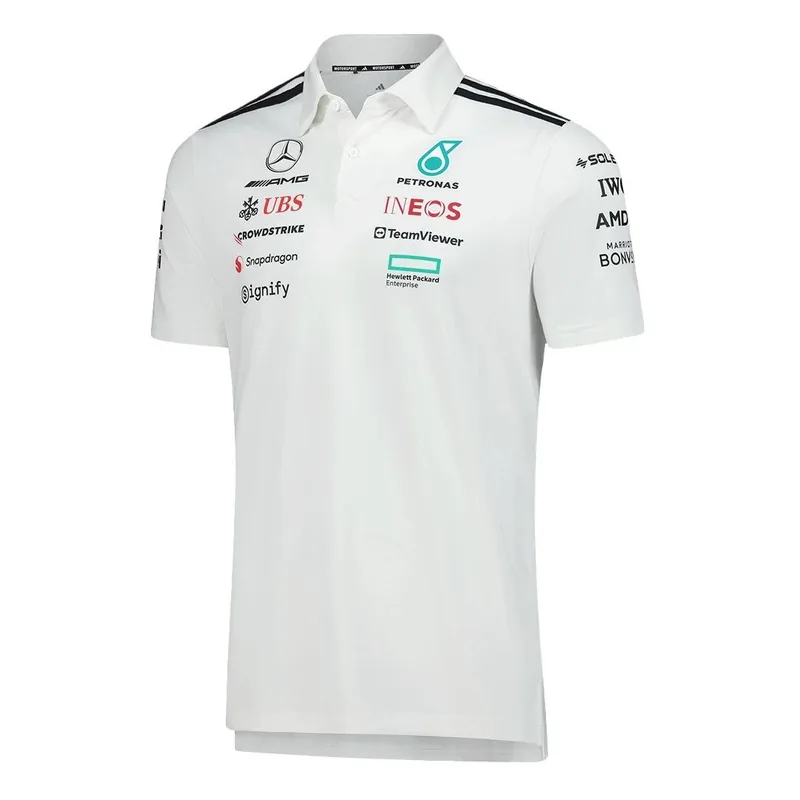 2025 Mercedes AMG Petronas F1 Team Polo White