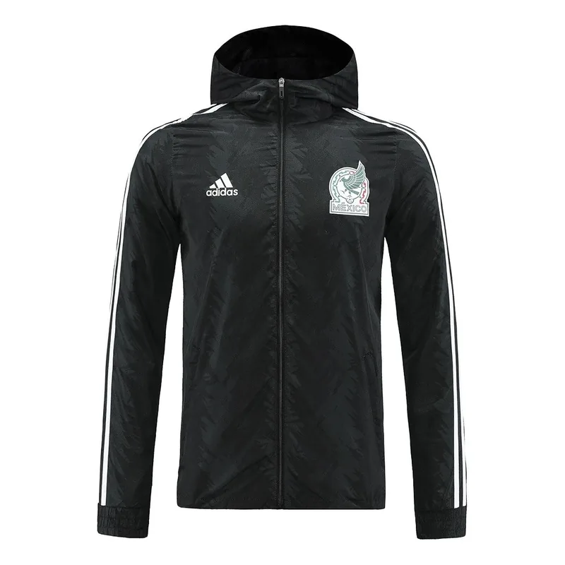 Mexico Hoodie Windbreaker Jacket 2022 Black