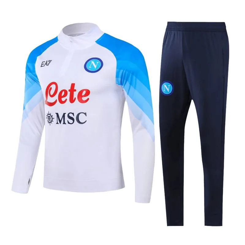 Napoli 2023 1 4 Zip Tracksuit 24 Kids White