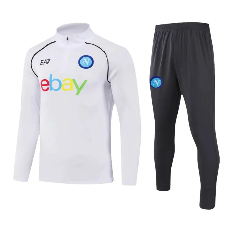 Napoli 1 4 Zip Tracksuit 2023 24 White — photo 1