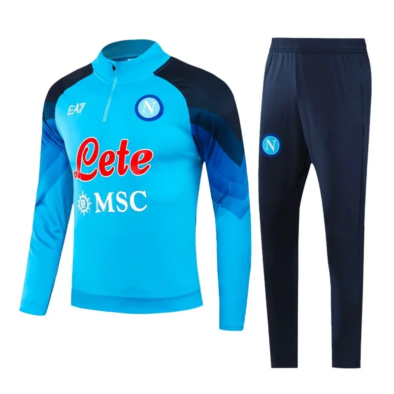 Napoli 2023 1 4 Zip Tracksuit Blue