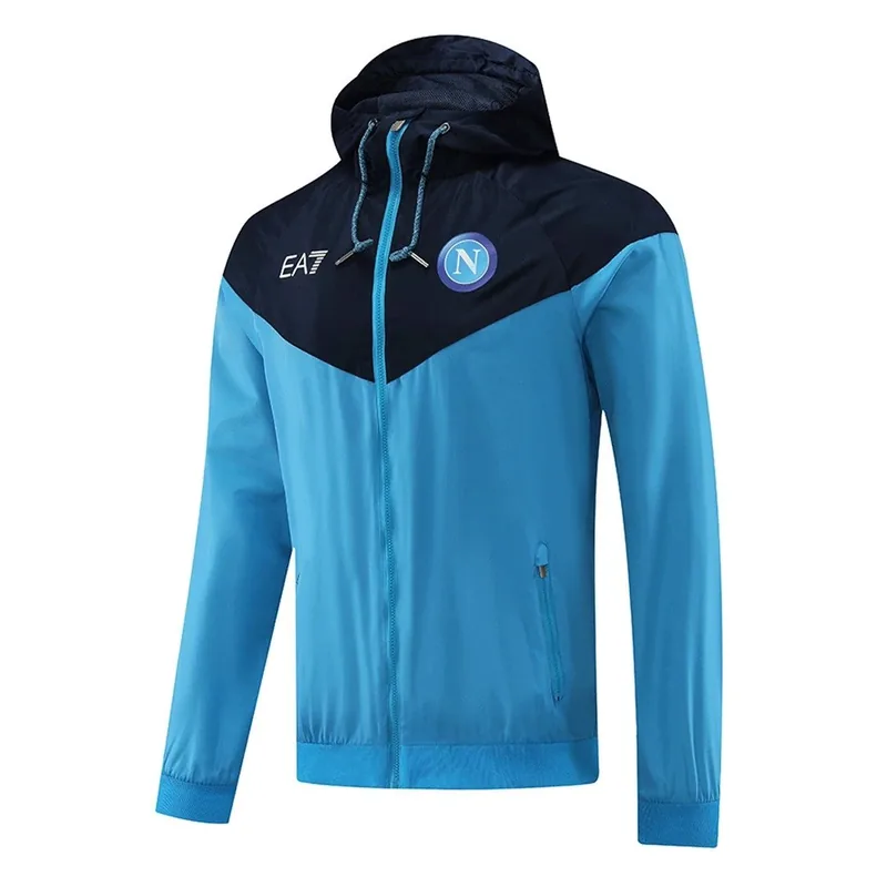 Napoli 2022 Hoodie Windbreaker Jacket 23 Blue Black