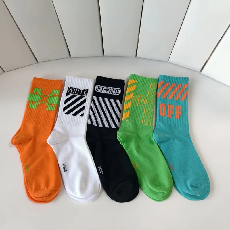 Off-White Crew Socks 5-Pair Box Ver.B