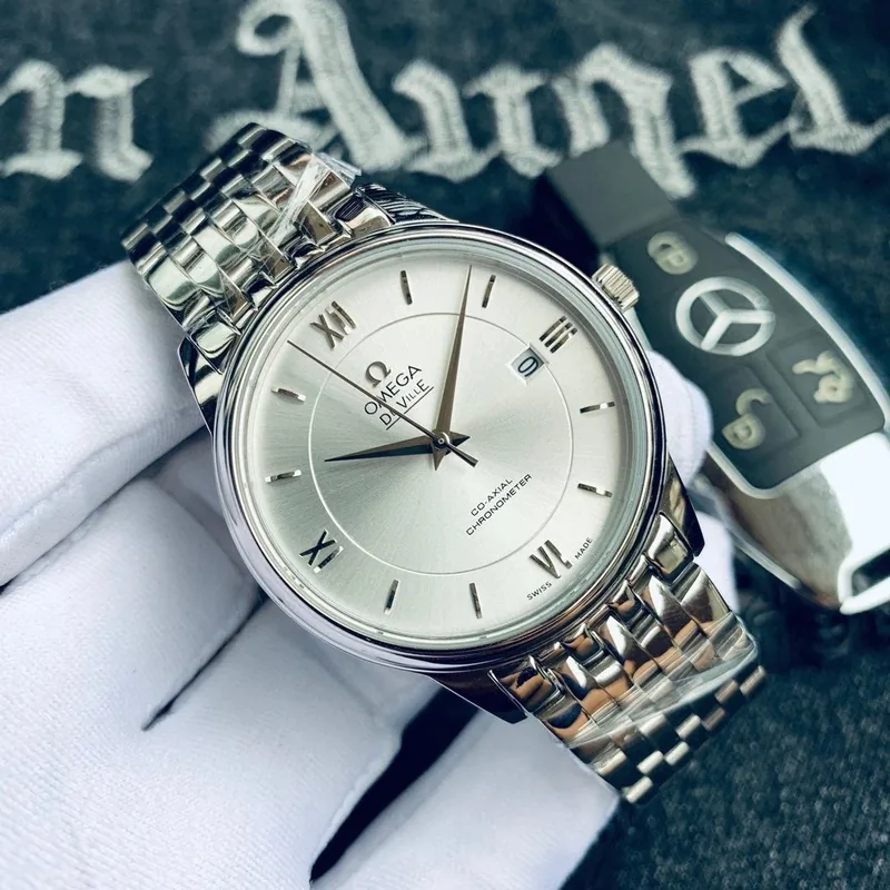 Omega De Ville Leather Automatic Watch 39.5mm