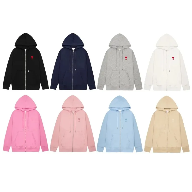 AMI All Over Zip-Up Hoodie
