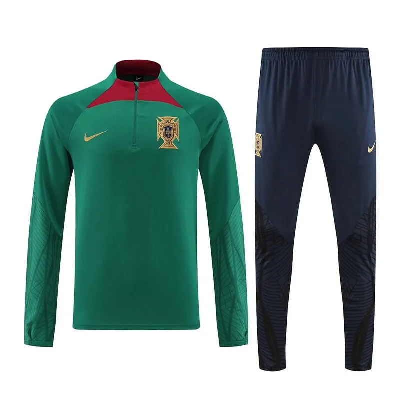 Portugal 1 4 Zip Tracksuit 2022 Green — photo 1