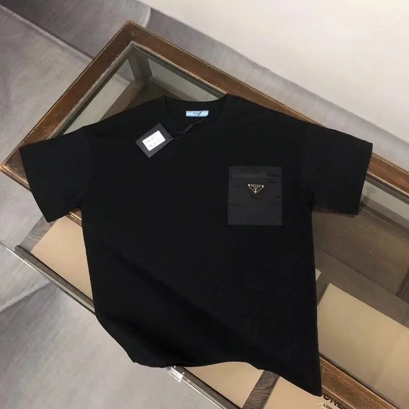 Prada Black Cotton Pocket T-Shirt