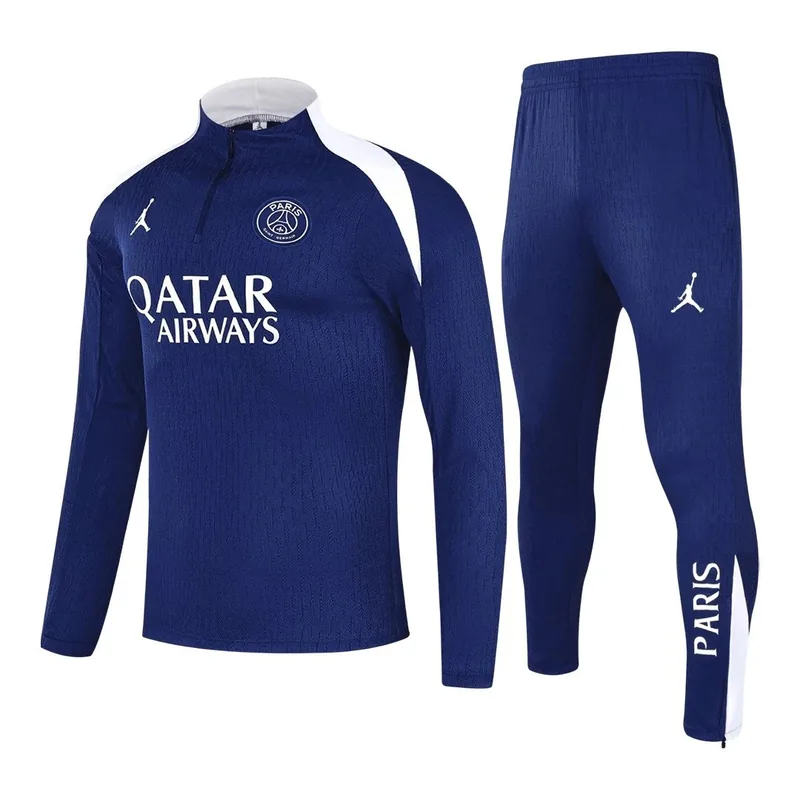 PSG 1 4 Zip Tracksuit 2025 26 Navy