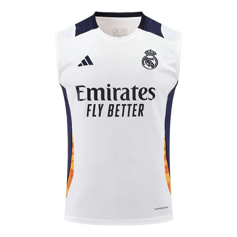 Real Madrid Pre Match Sleeveless Top 2024 25 White — photo 1