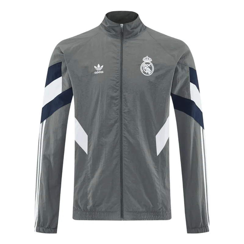Real Madrid 2025 Windbreaker Jacket 26 Gray