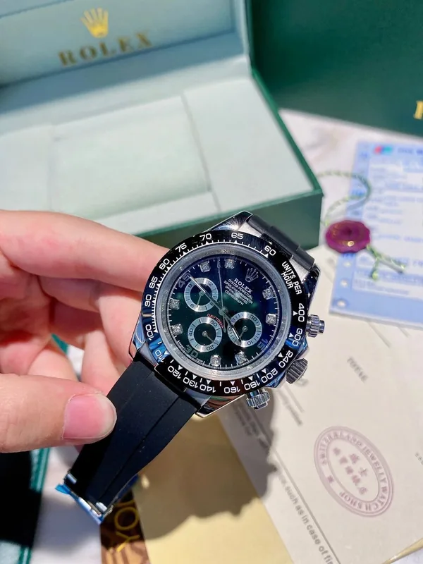 Rolex Daytona Black Diamond Automatic Watch
