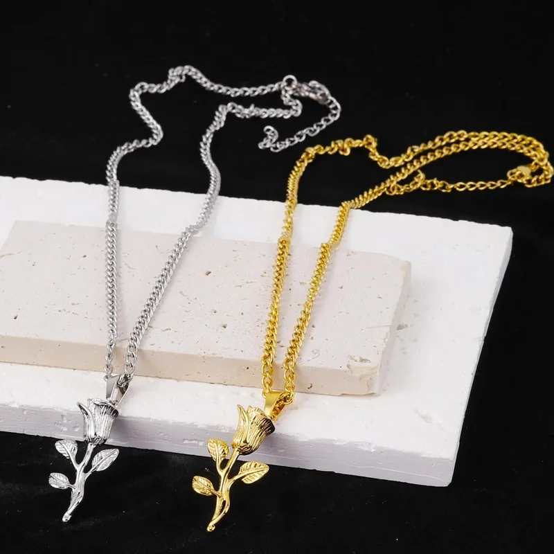 Rose Pendant Necklaces