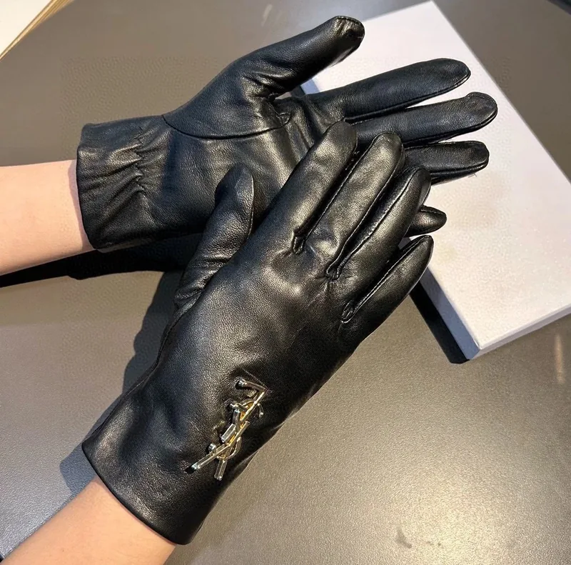 Saint Laurent Lambskin Cashmere Gloves Ver.A