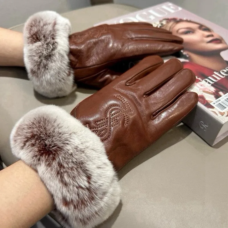 Saint Laurent Lambskin Cashmere Gloves Ver.C