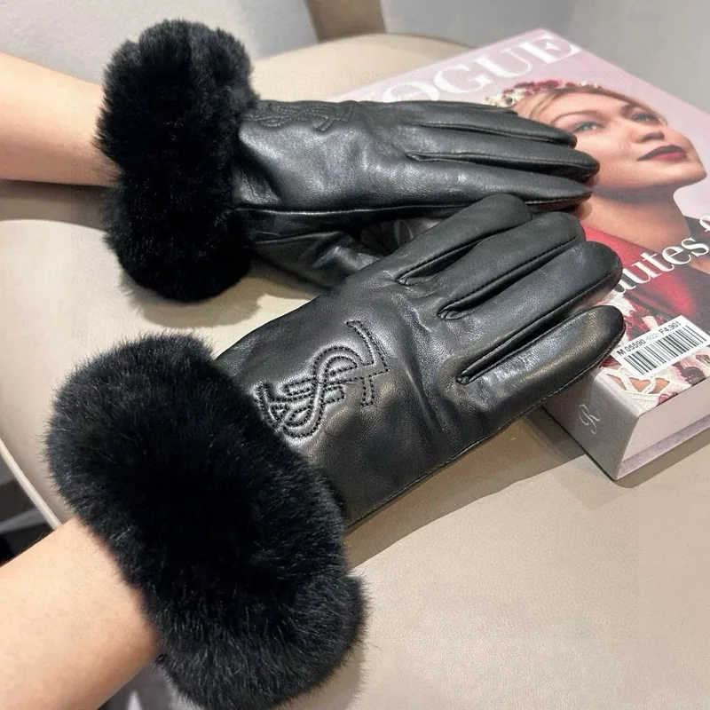 Saint Laurent Lambskin Cashmere Gloves Ver.D