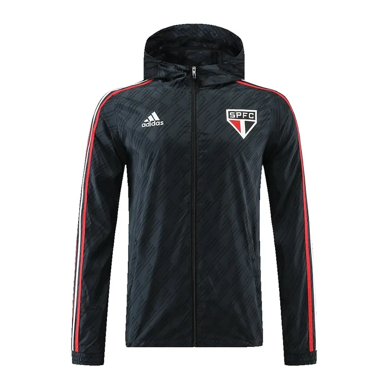 Sao Paulo 2022 FC Hoodie Windbreaker Jacket 23 Black