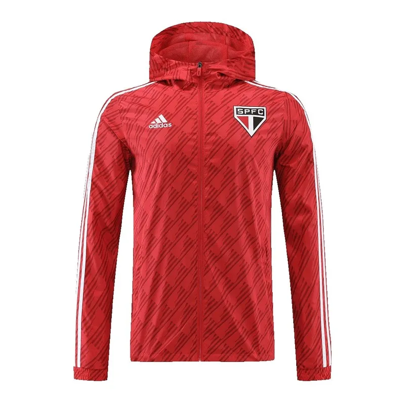Sao Paulo 2022 FC Hoodie Windbreaker Jacket 23 Red
