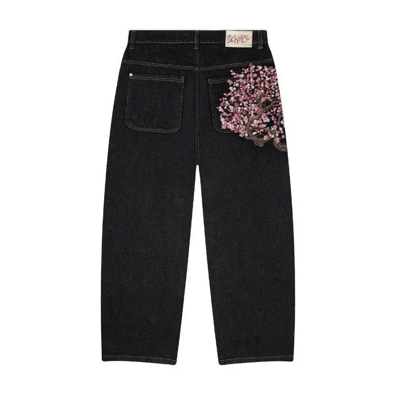 Schutz Cherry Blossom Embroidered Jeans