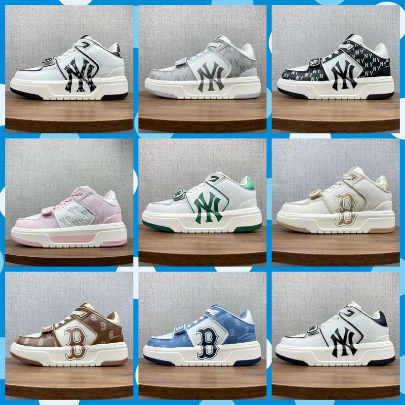 MLB Chunky Liner New York Yankees Sneakers in White and Blac