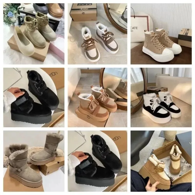 UGG Platform Snow Boots with Fur Lining